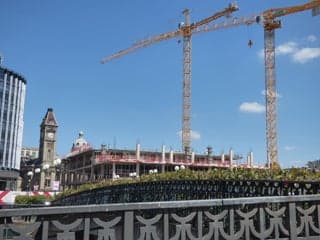 Two tower crane at a construction site